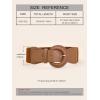 imageFloerns Womens 2 Piece Simple Pu Leather Casual Wide Dress Jean Belt SetA Brown Beige