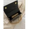 imageFloerns Womens Geo Embossed Flap Square Bag Elegant Business Shoulder BagBlack