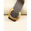 imageFloerns Womens Leather Belt for Jeans Dress Wide Belt Buckle Ladies BeltBlack