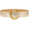 imageFloerns Womens Leather Belt for Jeans Dress Wide Belt Buckle Ladies BeltGold