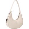 imageFloerns Womens PU Leather Shoulder Bag Clutch Purse Mini Hobo HandbagWhite