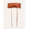 imageFloerns Womens Plus Size PU Leather Wide Cinch Belt Wideband Bow Knot BeltChocolate Brown