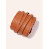 imageFloerns Womens Plus Size PU Leather Wide Cinch Belt Wideband Bow Knot BeltChocolate Brown