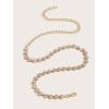 imageFloerns Womens Rhinestone Dress Belt Sparkly for Formal Wedding Bridal BeltGold