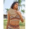 imageFloerns Womens Studded Straw Bag Woven Purse Bag Envelope Clutch WalletKhaki
