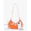 imageFloerns Womens Y2k Gothic Punk Hobo Shoulder Bag PU Leather Clutch HandbagOrange