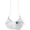 imageFloerns Womens Y2k Gothic Punk Hobo Shoulder Bag PU Leather Clutch HandbagWhite