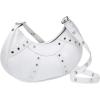 imageFloerns Womens Y2k Gothic Punk Hobo Shoulder Bag PU Leather Clutch HandbagWhite