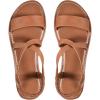 imageFloerns Womens Flat Sandal Criss Cross Ankle Strap Leather Slip on Summer ShoesDark Brown