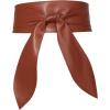 imageFloerns Womens PU Leather Belt Obi Belt Self Tie Bowknot Waistband for DressRust Brown