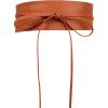 imageFloerns Womens Plus Size PU Leather Wide Cinch Belt Wideband Bow Knot BeltChocolate Brown