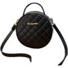 imageFloerns Womens Small Round Crossbody Shoulder Embroidery Shoulder BagBlack