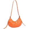 imageFloerns Womens Y2k Gothic Punk Hobo Shoulder Bag PU Leather Clutch HandbagOrange
