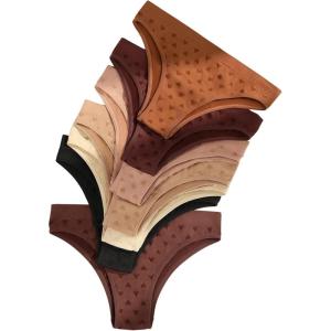 imageFloerns Womens 7 Piece Heart Pattern Seamless Briefs Panty Set UnderwearMulticolor