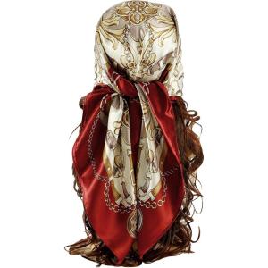 imageFloerns Womens Paisley Print Head Scarves Headband Boho Hair BandanaBurgundy