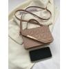 imageFloerns Womens Casual Mini Square Bag Pu Leather Quilted Shoulder HandbagKhaki