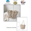 imageFloerns Womens Large Straw Weave Bag Summer Travel Tote Bag Woven Shoulder BagBeige