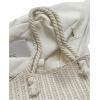 imageFloerns Womens Large Straw Weave Bag Summer Travel Tote Bag Woven Shoulder BagBeige Solid