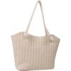imageFloerns Womens Large Straw Weave Bag Summer Travel Tote Bag Woven Shoulder BagBeige Solid