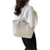 imageFloerns Womens Large Straw Weave Bag Summer Travel Tote Bag Woven Shoulder BagBeige Solid