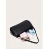 imageFloerns Womens Retro Classic Shoulder Bag Small Tote Handbag Clutch PurseBlack