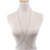 imageFloerns Womens Rhinestone Belt Nightclub Waist Bikini Thin Belt AccessoriesSilver