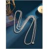 imageFloerns Womens Rhinestone Belt Nightclub Waist Bikini Thin Belt AccessoriesSilver Solid