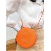 imageFloerns Womens Round Crossbody Purse Bag Beach Summer Straw Shoulder BagBurnt Orange Solid