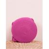 imageFloerns Womens Round Crossbody Purse Bag Beach Summer Straw Shoulder BagHot Pink Solid