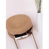 imageFloerns Womens Round Crossbody Purse Bag Beach Summer Straw Shoulder BagKhaki