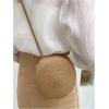 imageFloerns Womens Round Crossbody Purse Bag Beach Summer Straw Shoulder BagKhaki