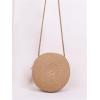 imageFloerns Womens Round Crossbody Purse Bag Beach Summer Straw Shoulder BagKhaki