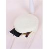 imageFloerns Womens Round Crossbody Purse Bag Beach Summer Straw Shoulder BagWhite Solid