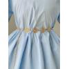 imageFloerns Womens Round Shape Cut Out Metal Belt Dress Belt Body Belly BeltGold