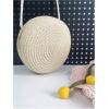imageFloerns Womens Small Round Straw Crossbody Purse Beach Circle Boho Shoulder BagBeige