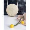 imageFloerns Womens Small Round Straw Crossbody Purse Beach Circle Boho Shoulder BagBeige