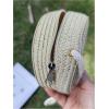 imageFloerns Womens Small Round Straw Crossbody Purse Beach Circle Boho Shoulder BagBeige