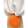 imageFloerns Womens Small Round Straw Crossbody Purse Beach Circle Boho Shoulder BagBurnt Orange