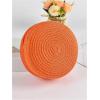 imageFloerns Womens Small Round Straw Crossbody Purse Beach Circle Boho Shoulder BagBurnt Orange