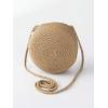 imageFloerns Womens Small Round Straw Crossbody Purse Beach Circle Boho Shoulder BagKhaki