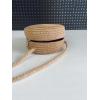 imageFloerns Womens Small Round Straw Crossbody Purse Beach Circle Boho Shoulder BagKhaki