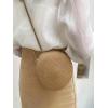 imageFloerns Womens Small Round Straw Crossbody Purse Beach Circle Boho Shoulder BagKhaki