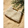 imageFloerns Womens Straw Bag Handle Beach Clutch Purse Hobo HandbagBeige