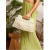 imageFloerns Womens Straw Bag Handle Beach Clutch Purse Hobo HandbagBeige