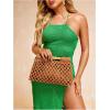 imageFloerns Womens Straw Bag Handle Beach Clutch Purse Hobo HandbagBrown
