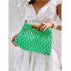 imageFloerns Womens Straw Bag Handle Beach Clutch Purse Hobo HandbagGreen