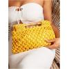imageFloerns Womens Straw Bag Handle Beach Clutch Purse Hobo HandbagYellow