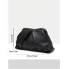 imageFloerns Womens Vintage Leather Ruched Bag Evening Handbag Dumpling Clutch PurseBlack