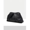 imageFloerns Womens Vintage Leather Ruched Bag Evening Handbag Dumpling Clutch PurseBlack
