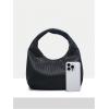 imageFloerns Womens Vintage Leather Tote Shoulder Handbag Top Handle Hobo BagBlack